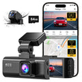 Dash Cam Front and Rear, Dash Cam 4K with Wifi & GPS, 4K/2.5K Front+1080P Rear Dashcam, Dash Camera with Night Vision, 3.18'' LCD Screen, Loop Recording, Black
